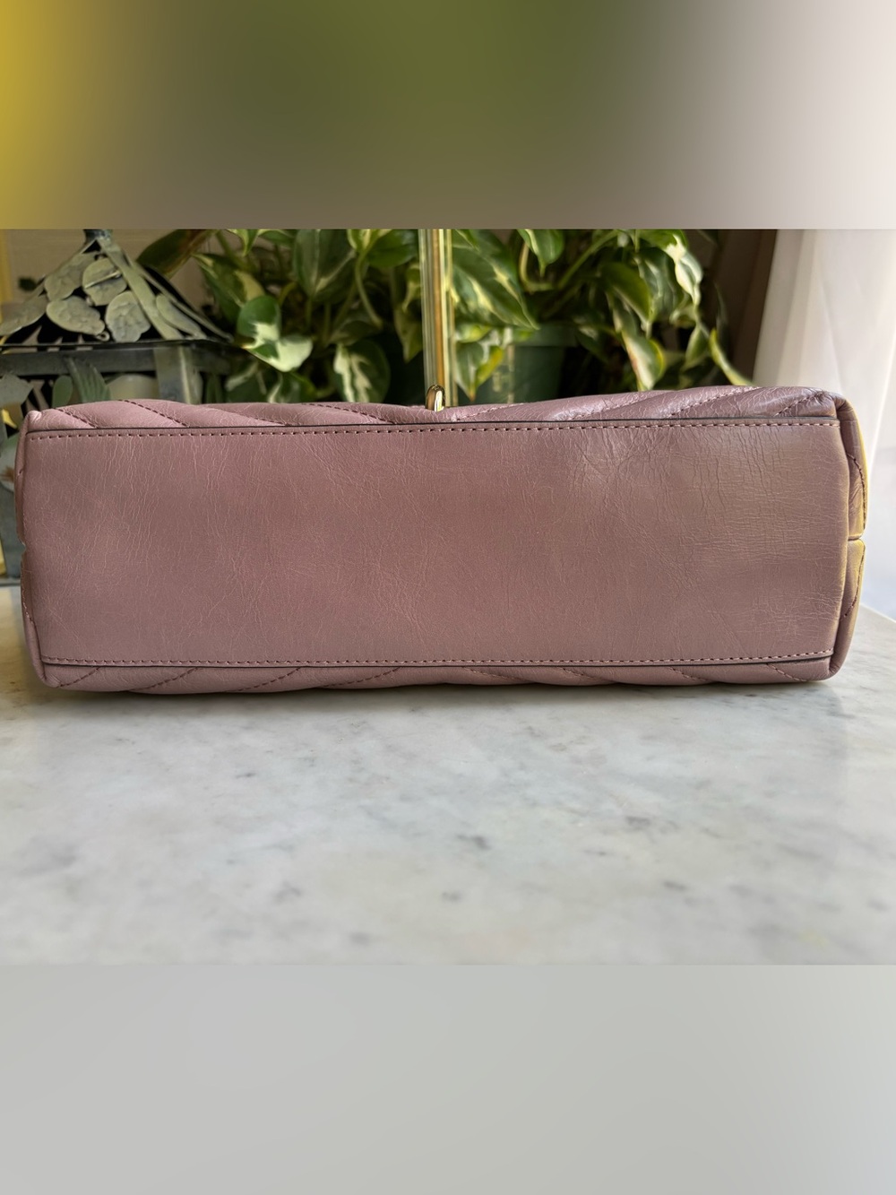 Rebecca Minkoff Edie Flap Quilted Blush Pink Shoulder Bag with Gold Chain - Picture 5 of 10